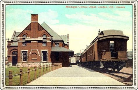 Maidstone Ontario Canada Southern Railay Ny Central Rr Ch Depot