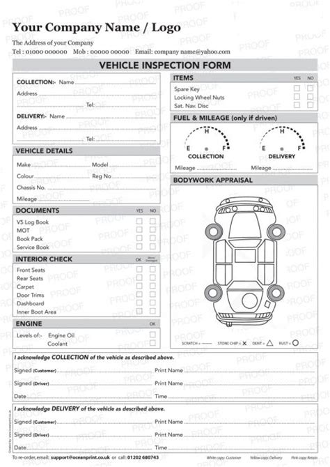 Having an inspection report allows you to keep track of the flow of work and identify if the project has any loopholes. Vehicle Inspection Sheet Template vehicle inspection poc ...