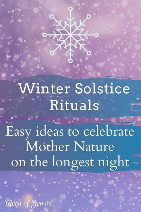 3 Easy Rituals For Winter Solstice • 2020 • Moon Of Gemini