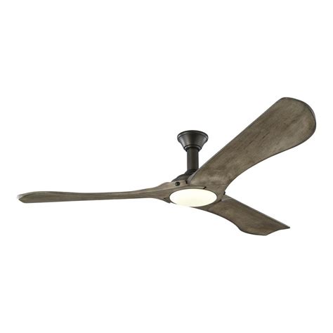 Indoor grey ceiling fan with light kit. Monte Carlo Minimalist Max 72 in. LED Indoor/Outdoor Aged ...