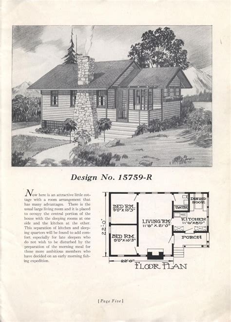 Summer Bungalows Vintage House Plans Small House Dream House Plans