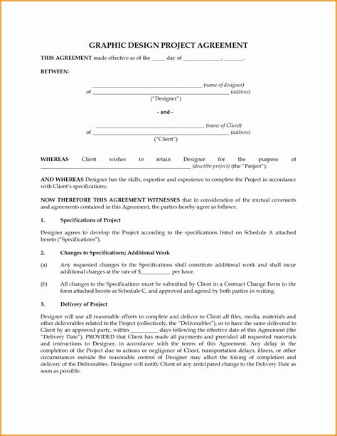 Start your new career right now! 50 Elegant Freelance Graphic Design Contract Template in ...