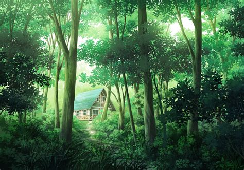Download House Sakanamodoki Anime Trees Forest Rare Gallery Hd By