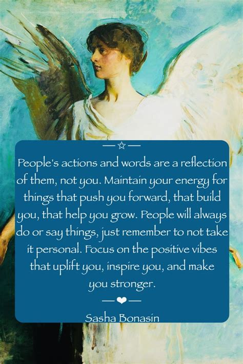 An Angel With A Quote On It Saying People Actions And Words Are A