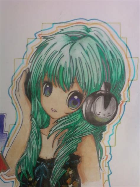 Anime Girl With Headphones By Cxcelia5209 On Deviantart