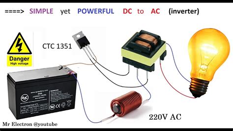Simple Inverter 12v Dc To 220v Ac Converter Project For Car And Home