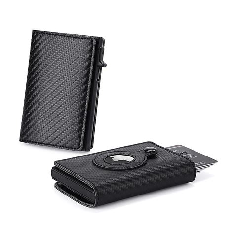 Real Leather Wallet For Smart Air Tag Rfid Credit Card Money Holder