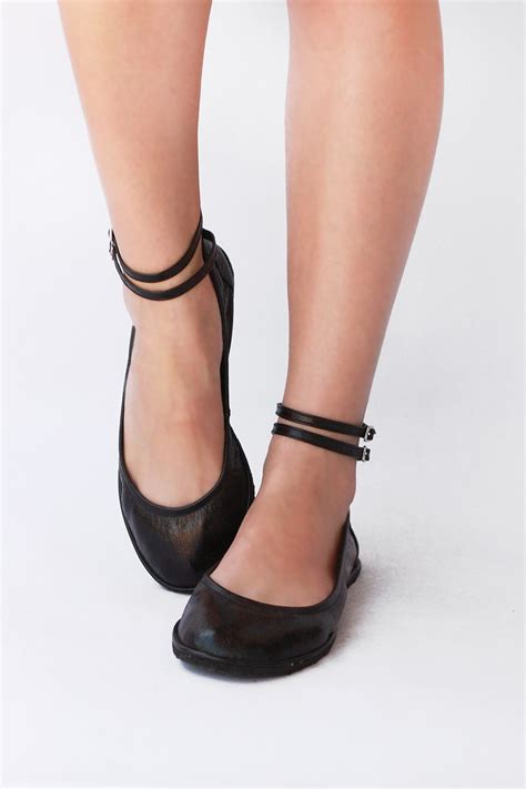 Ballet Flats Two Ankle Straps The Drifter Leather Handmade Shoes