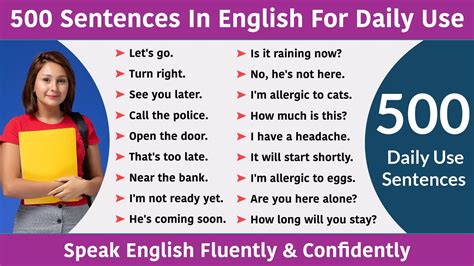 Daily Use English Sentences English Sentences For Conversations