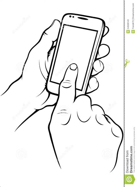 Doms ( zoom ultimate dark. Hand holding phone stock vector. Illustration of ...