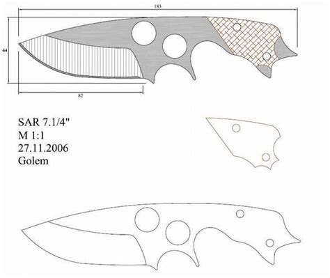 Free knife design templates bladesmiths are particularly reliant on the generosity of other makers when they are first starting out. modelo 71 | Knife making, Knife template, Knife patterns