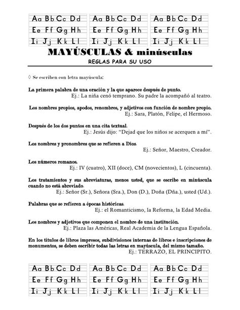 Image Result For Ejercicios Para Practicar El Uso De Mayusculas Y