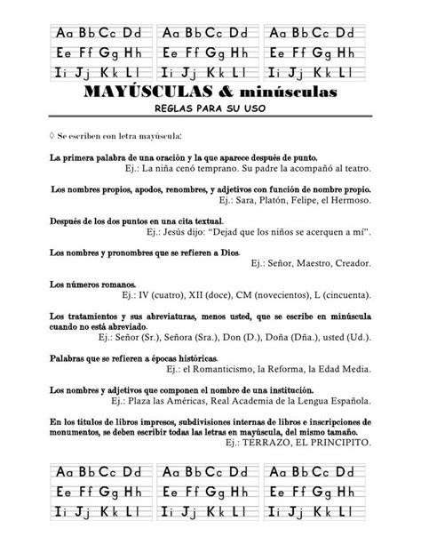 Ortografia Mayusculas Y Minusculas