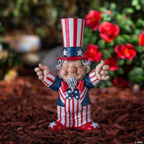 Patriotic Uncle Sam Garden Statue —