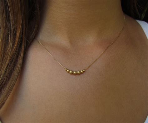 Simple Necklace Gold Necklace Gold Minimalist Necklace Etsy