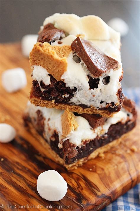 Ooey Gooey Smores Brownie Bars The Comfort Of Cooking