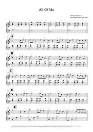 For free pdf musicsheet and midi files (plus mp3 without commentary) : All Of Me - Easy Piano By John Legend - Digital Sheet ...