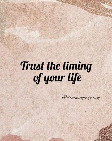 Trust The Timing Of Your Life Everything In Our Life Has Its Perfect