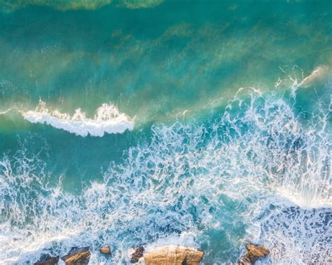 Download 1280x1024 Wallpaper Coast Rocks Blue Green Sea Sea Waves