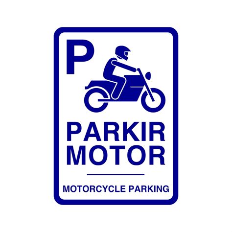 Motorcycle Parking Sign Signage Sign Sign 35cm X 50cm Aluminum Plate
