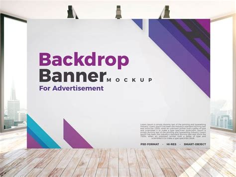 Free Backdrop Banner Mockup Psd For Indoor Advertisement Mockup Psd
