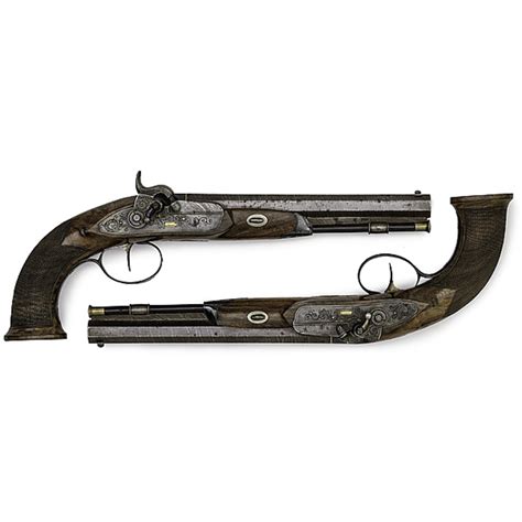 German Pair Of Percussion Dueling Pistols Cowans Auction House The