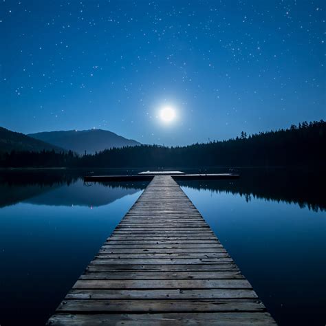 Moonlight Dock Wallpaper Hd Nature 4k Wallpapers Images Photos And