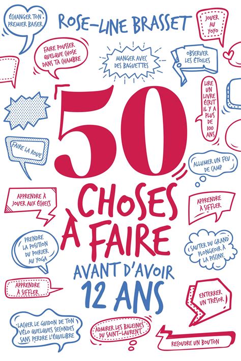 Livre 50 Choses à Faire Avant Davoir 12 Ans Messageries Adp