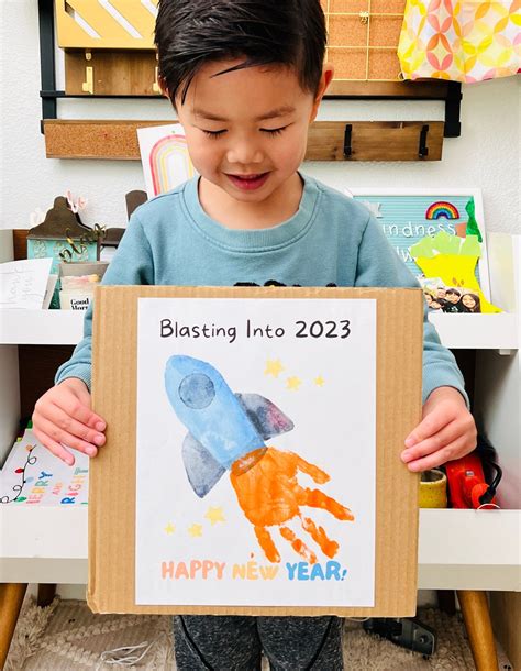 2023 New Years Handprint Art Preschool New Year Art New Years Etsy Canada