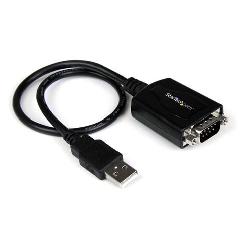 Startechcom 1ft Usb To Rs232 Serial Db9 Adapter Cable W Com Retention