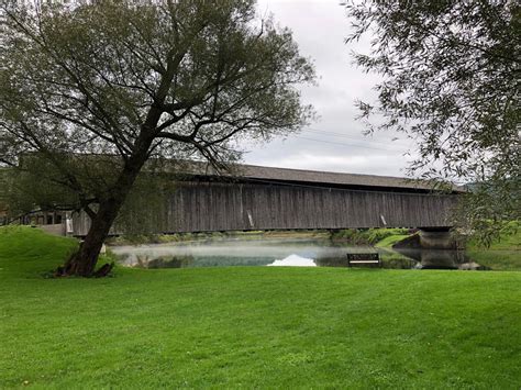 Downsville Covered Bridge In Downsville New York Spanning East Branch