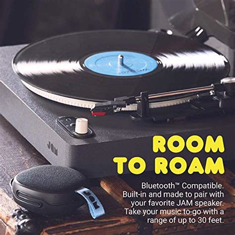 Jam Spun Out Bluetooth Turntable Vinyl Record Player 3 Belt Drive For