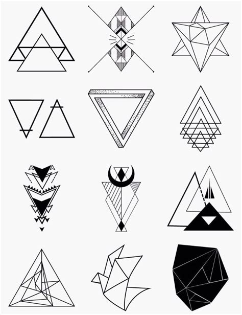 Geometric Triangle Tattoos