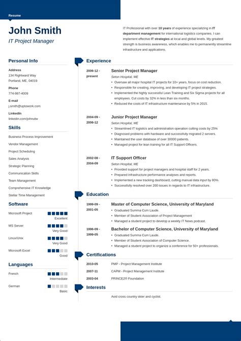 You must have a basic ability to use word or writer. Modern Resume Template | Free Online Download