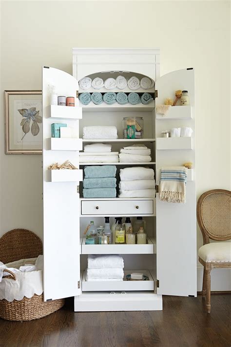 Freestanding Cabinet For Craft And Linen Storage How To Decorate