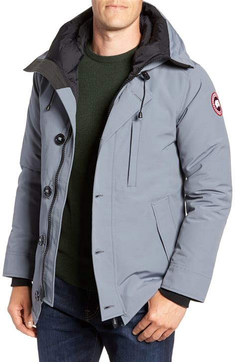 Canada Goose Fleece Chateau Slim Fit Down Parka In Mid Grey Gray For