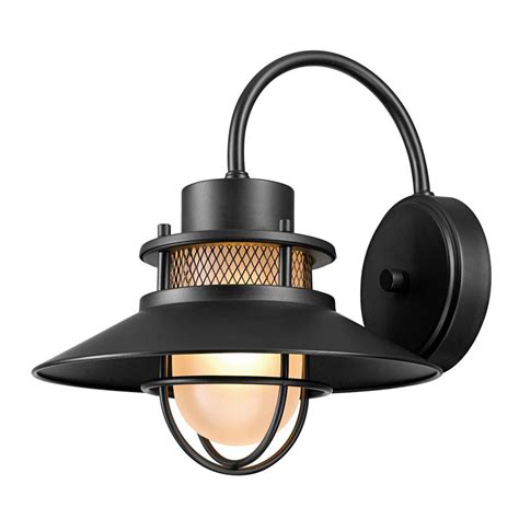 Globe Electric Liam 1 Light Matte Black Outdoor Wall Sconce 44233 The