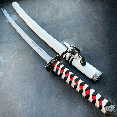40 White Dragon Samurai Ninja Bushido Katana Japanese Sword Carbon