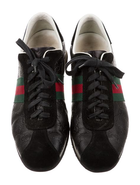 Gucci Signature Leather Low Top Sneakers Shoes Guc345241 The Realreal