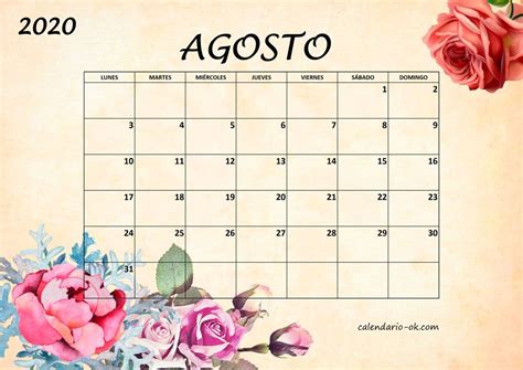 Pin En Calendarios Bonitos Con Flores