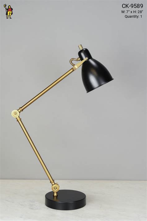 Matte Black And Brass Adjustable Desk Lamp Desk Lamps Collection