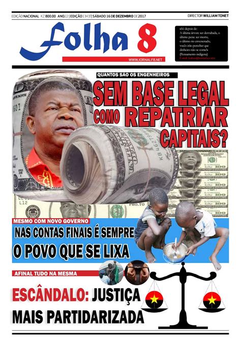 Jornal Folha 8 Edição De 16122017 By Jornal Folha 8 Issuu