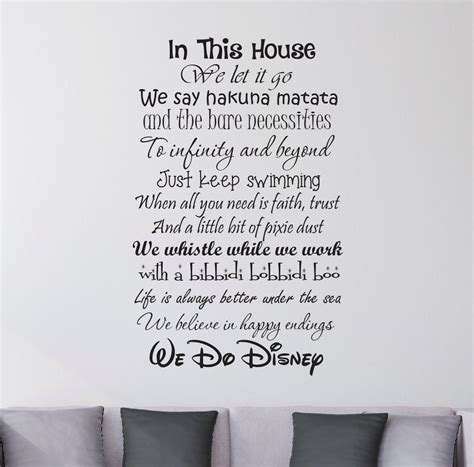 Disney Quote Wall Decals In This Castle We Do Disney Vinyl Lettering