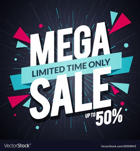 Shopping Promotional Poster Template Season Sale Vector Image