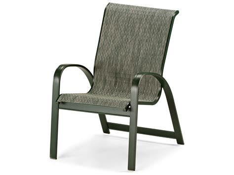 Outdoor patio chairs serve nicely as outdoor dining chairs. Telescope Casual Primera Sling Aluminum Stackable Dining ...