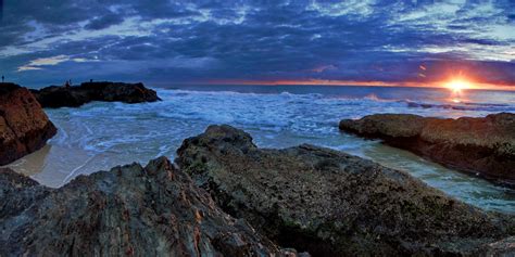 Queensland Australia Coral Clouds Sunset Ocean Sea Beach