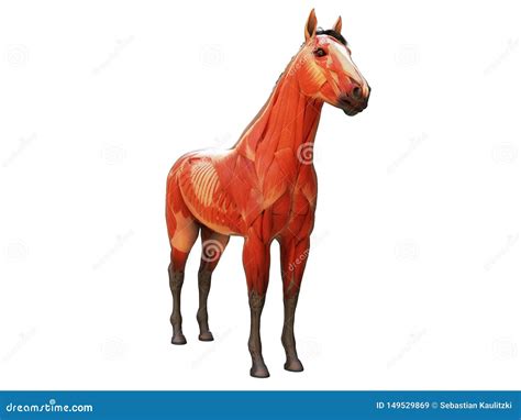 The Horse Anatomy Muscle System Stock Illustration Illustration Of
