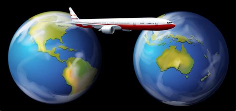 Airplane Flying Around The World 607778 Vector Art At Vecteezy