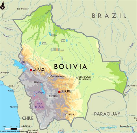 Bolivia Physical Map Physical Map Of Bolivia Images And Photos Finder