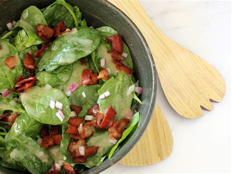 Wilted Spinach Salad With Bacon Dressing Chicken Pot Pie Recipe